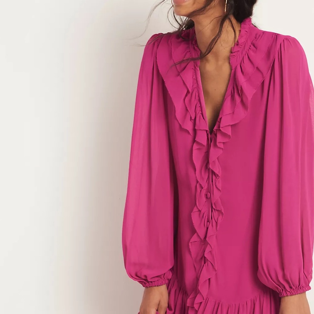 Anthropologie Farm Rio Culebra Ruffled Maxi Dress - Picture 3 of 6